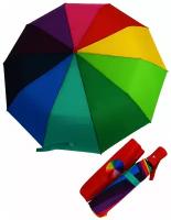 Женский складной зонт "Радуга" RAINBRELLA полуавтомат 184/пурпурно-синий