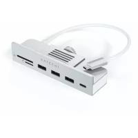 USB-C-концентратор Satechi Aluminum USB-C Clamp Hub для 24" iMac - Silver. Цвет серый космос