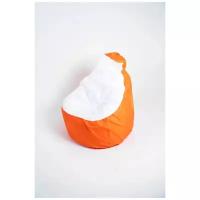 Puffdom Кресло-мешок "Комфорт", Оксфорд, Оранжевый и белый