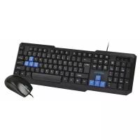 Набор Smartbuy клавиатура + мышь ONE 230346-KB,черно-синий, проводной