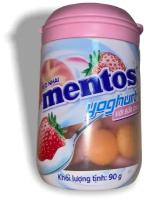 Ментос Конфеты Yogurt Peach Strawberry / Ментос Йогурт Персик Клубника 90гр (вьетнам)