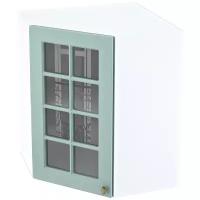 Кухонный модуль угловой навесной со стеклом Прованс, шкаф навесной со стеклом, МДФ, 60х71.6х31.8 см