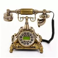 Ретро-телефон "Амес", 18 х 24 х 25 см, позолота