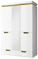 Шкаф для одежды для прихожей Anrex Torino 3DG2S Z, (ШхГхВ): 138.2х59.6х210 см, белый/дуб наварра