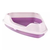 Туалет-лоток для кошек ZOO PLAST Феликс М6966 55.5х41.5х15 см фиолетовый