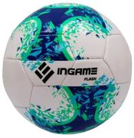 Мяч футбольный INGАME FLASH, размер 5, синий/зеленый