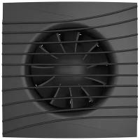 SILENT 4C Matt black, Вентилятор осевой вытяжной с обратным клапаном D 100, декоративный