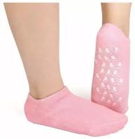 Носочки косметические педикюрные гелевые для увлажнения ступней ног / Гелевые носки / Многоразовые