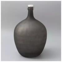 Бутыль стеклянный GJA. Марани, 25 л, с фарфоровой крышкой с бугельным замком, цвет чёрный