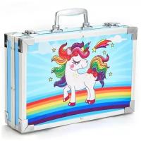 Набор для рисования и творчества в чемодане, 145 предметов (Пони голубой)