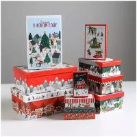 Набор подарочных коробок 10 в 1 «Новогодние истории», 12 × 7 × 4 - 32.5 × 20 × 12.5 см / Новый год