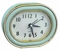 Perfeo Quartz часы-будильник "PF-TC-017", овальные 10,5 12,5 см, подсветка, зелёные
