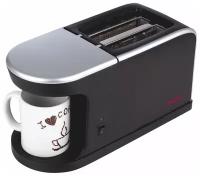 Кофеварка-тостер ENERGY EN-111, 900-1050 Вт, 0.2 л, 7 режимов, 2 тоста, кружка, черная