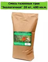 Семена газонной травы "Зеленый Метр", смесь семян газонных трав "Смесь трав "Экологичная", 20 кг