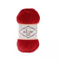 Пряжа для вязания Alize 'Cotton Gold Hobby' 50г 165м (55% хлопок, 45% акрил) (56 красный), 5 мотков
