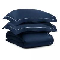 Комплект постельного белья Tkano без простыни Essential, темно-синий, двуспальный (TK20-BL0007)