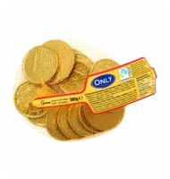ONLY Молочный шоколад фигурный Золотые монеты 100 гр