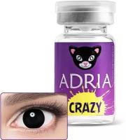 Контактные линзы цветные ADRIA, Adria Crazy, Квартальные, BLACK OUT, -0,00 / 14 / 8,6 / 1 шт