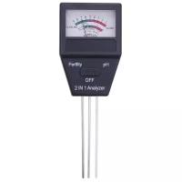 Измеритель кислотности (pH) и влажности почвы техметр GPM-2A (Черный)