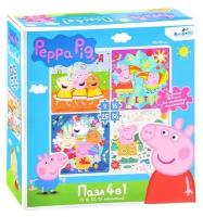 Пазл Peppa Pig Свинка Пеппа 4в1 Команда Пеппы 9-16-25-36 элем
