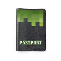 Обложка на паспорт Russian Handmade Minecraft натуральная кожа