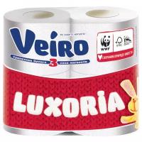 Туалетная бумага Veiro Luxoria белая трёхслойная