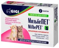 GIGI МильбеПЕТ таблетки для котят и кошек весом до 2 кг