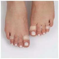 ONLITOP Корректоры для пальцев ног, на 4 пальца, силиконовые, пара, цвет белый