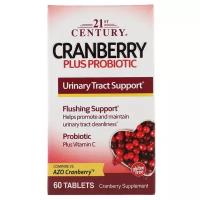 21st Century Cranberry plus Probiotic (Клюква с пробиотиками) 60 таблеток