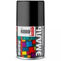 Краска-спрей Черная глянцевая алкидная RAL-9005 (140мл) (KUDO) KUDO KU10022