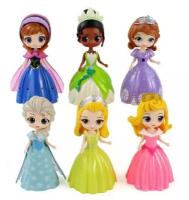 Набор игрушек "Принцессы Диснея"+ платья (8 см