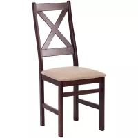 Комплект стульев TetChair Crossman, дерево/текстиль, 2 шт., цвет: cappuchino
