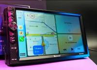 Автомагнитола 2DIN с крутилкой с CarPlay и Android AUTO на Андройде 12 Bos-Mini память 2+32