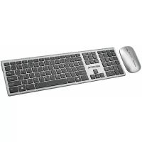Универсальный беспроводной набор клавиатура + мышь SLIM LINE KM41 W серая