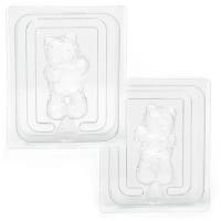 Пластиковая форма 3D (Медвежонок стоит с сердечком)