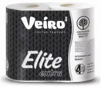 Туалетная бумага Veiro Elite Extra 4 шт., белый, без запаха