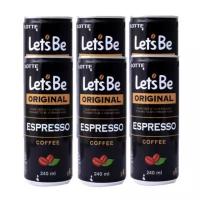 Lotte Let's Be Кофейный напиток Espresso, 240 мл х 6 шт