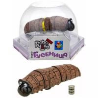 Интерактивная игрушка 1Toy Робо-Гусеница, коричневая, 3хAG13, входят в комплект, 13,5*12*9 см (Т18756)