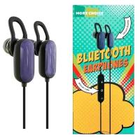 Наушники Bluetooth вакуумные с шейным шнурком More choice BG10 (Blue)