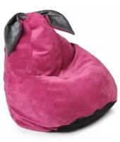 Кресло-груша L «Ушастик» ткань «Велюр» цвет «Розовый»