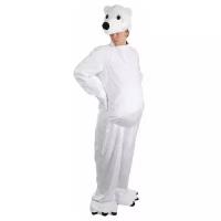 Бока Карнавальный костюм "Белый медведь", комбинезон, шапка, р-р 50-52, рост 180 см