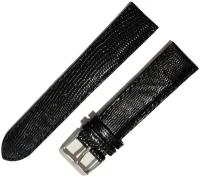 Ремешок 2005-01-1-1 Lezar ЛАК Черный кожаный ремень для наручных часов из натуральной кожи 20 мм лаковый
