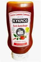 Кетчуп томатный острый Kyknos 560гр пластиковая бутылка, Греция