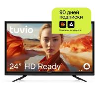 24” Телевизор Tuvio HD-ready DLED на платформе Яндекс.ТВ, STV-24DHBK1R, черный