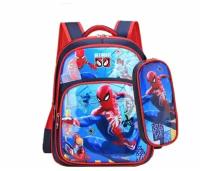 Детский школьный рюкзак для мальчиков "Человек-паук", темно-синий, 42х14х30 см