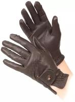 Перчатки для верховой езды кожаные SHIRES AUBRION , S, коричневый, пара (Великобритания)