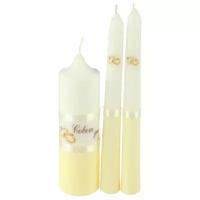 Набор свечей "Свадебный" шампань: Родительские свечи 1,8х17,5; Домашний очаг 4х13,5
