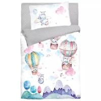 Комплект детского постельного белья в кроватку Облачко дизайн Dream, наволочка 40х60, поплин