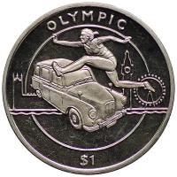 Монета Банк Сьерра-Леоне "XXX летние Олимпийские Игры, Лондон 2012 - Бег с барьерами" 1 доллар 2012 года