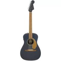 Fender Malibu Player Midnight Satin электроакустическая гитара, цвет темно-синий